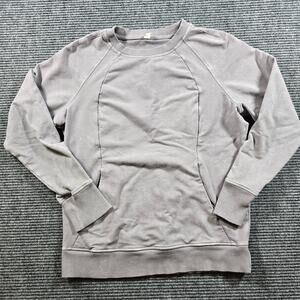 Lululemon Scuba Crew Sweatshirt Women's 10 Gray Pullover